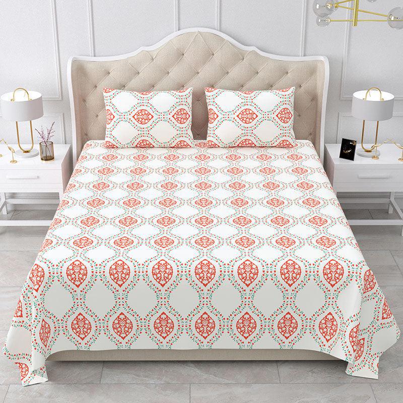 Soft Echoes Geometric Cotton Bedsheet - 180 TC media 4