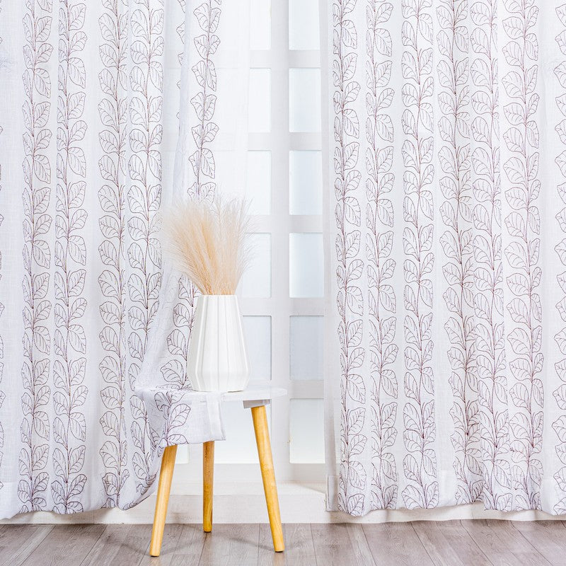 Ruzelle Artistic Texture Curtain - Set Of Two