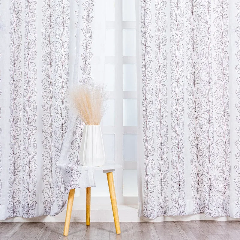 Ruzelle Artistic Texture Curtain - Set Of Two media 1