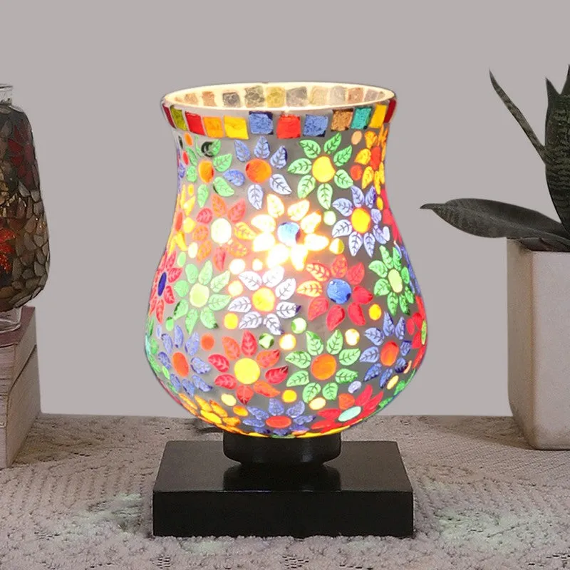 Lumiva Mosaic Glass Table Lamp - Multicolor media 3