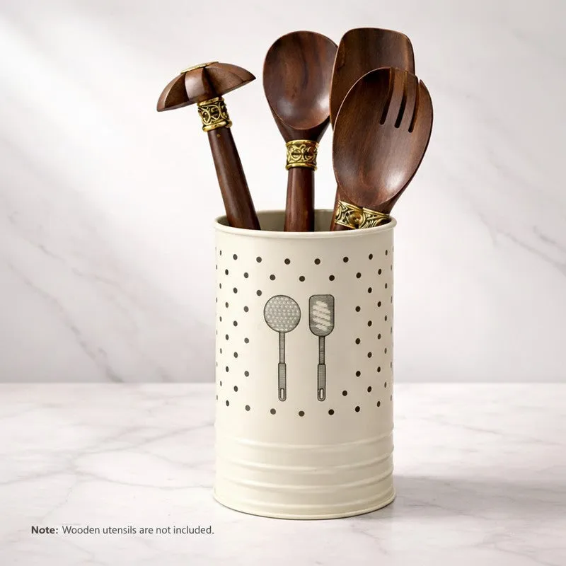 HomeSmart Sturdy Cutlery Stand - Ivory media 4