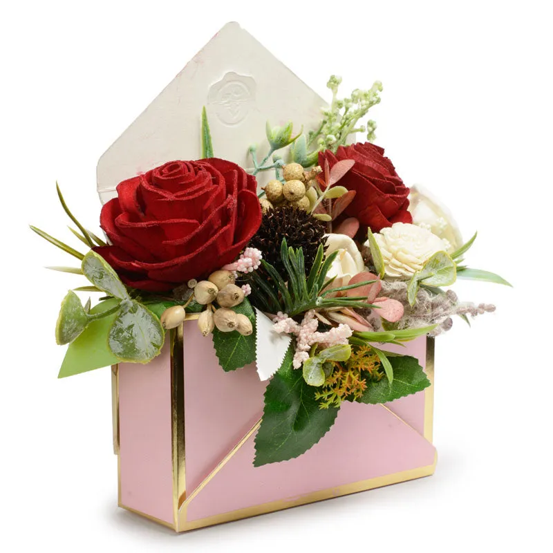 Velvet Memories Artificial Solawood Flower Bunch With Pot media 6