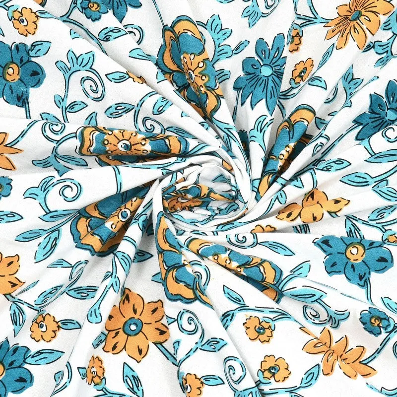 Gridon Cotton Bedsheet (Yellow,Green) - 240 TC media 5