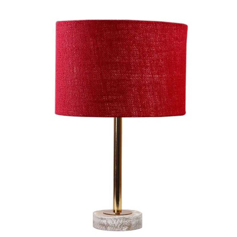 Sienna I Rodin Wooden Table Lamp - Maroon,Gold,White media 4