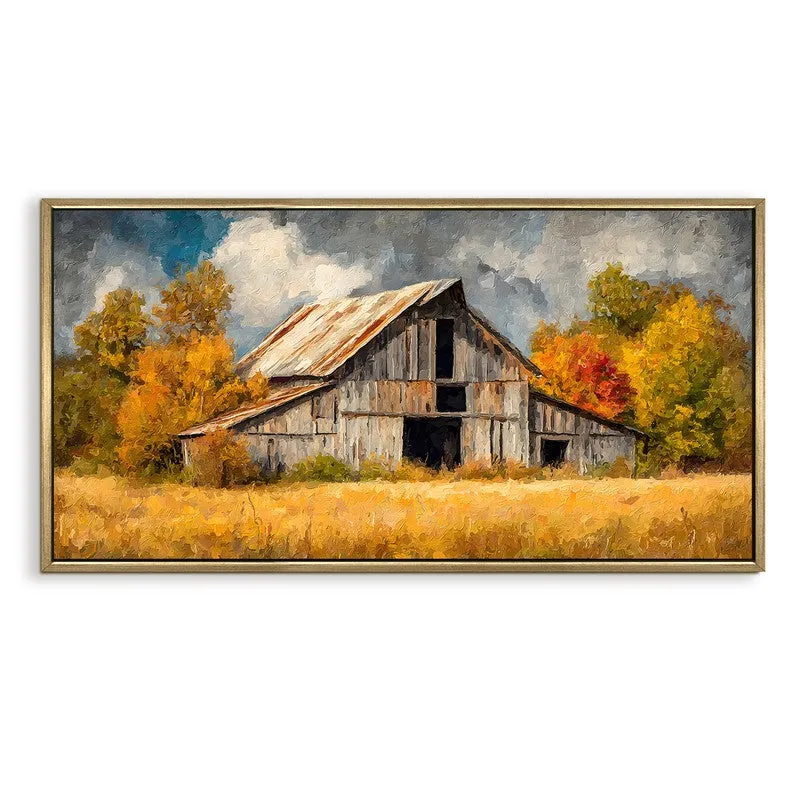 Ochre Fields Canvas Wall Painting With Frame media 3