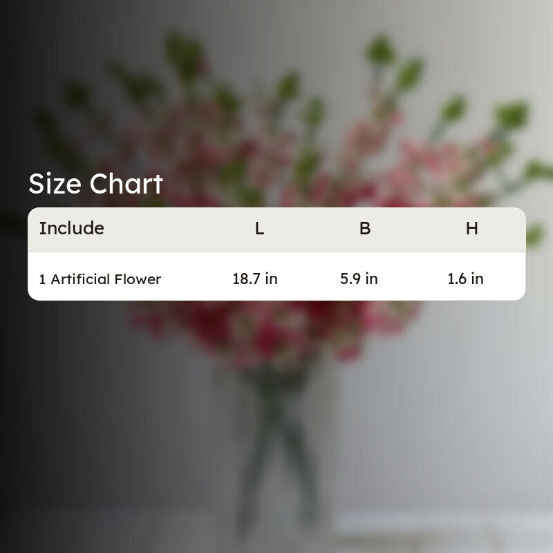 Faux Cherry Blossom Polyester Artificial Flower Stem image 11