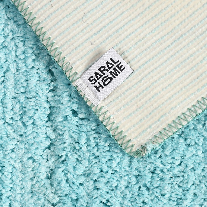 Tranquil Touch Microfiber Bath Mats (Blue) - Set of Two media 5