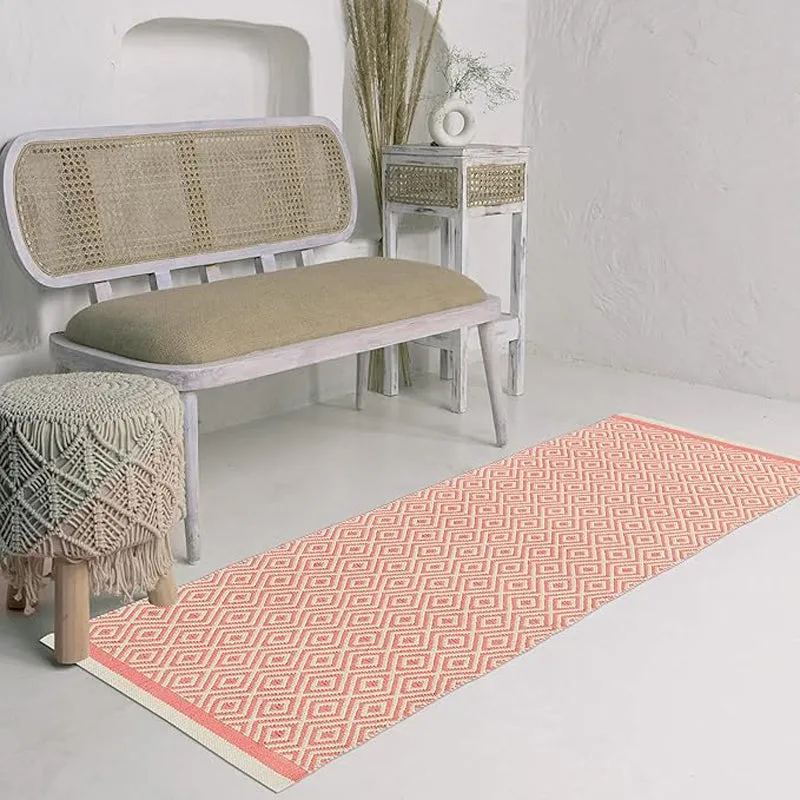Earthica Cotton Runner Rug - Peach media 3