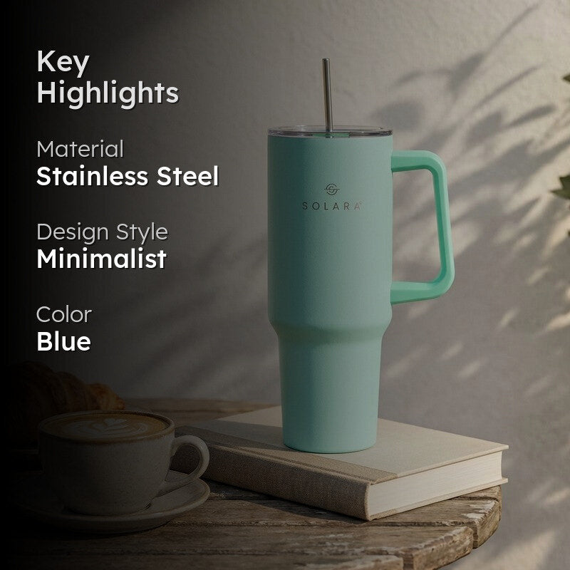 Solara Urban Chill Stainless Steel Tumbler (1200 ML) - Blue media 2