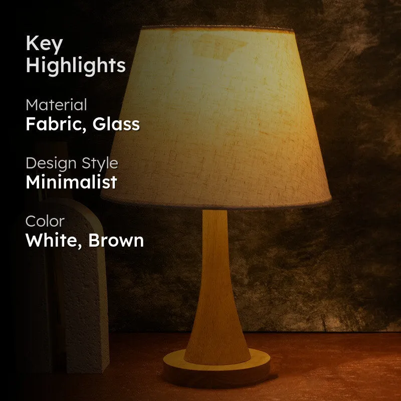 AarviDecor Islington Designer Cotton Table Lamp - White media 2