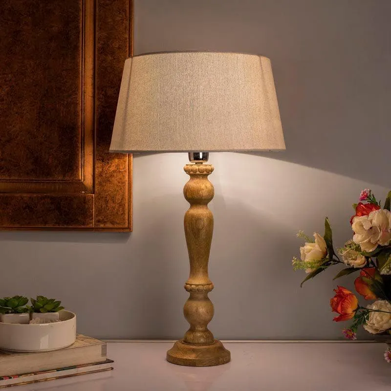 Serenity Shine Fabric Table Lamp - White media 1
