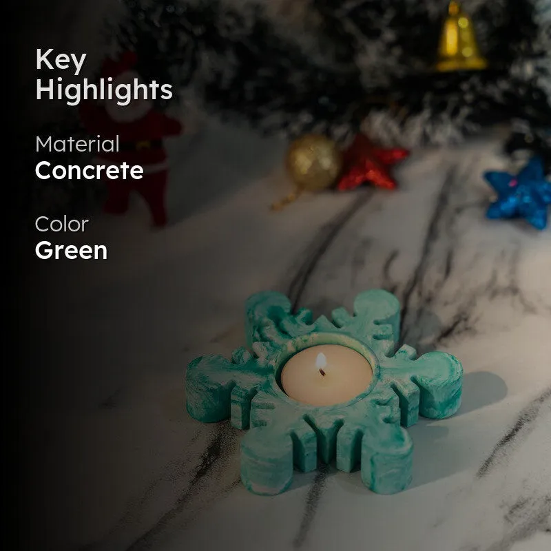Frosty Tealight Candle Holder - Green media 2