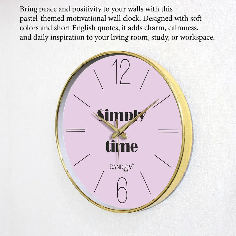 Simply Time Round Analog Wall Clock - Lavender media 6