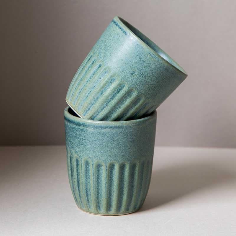 Artisan Earth Kulhad (Green) - Set Of Two media 3