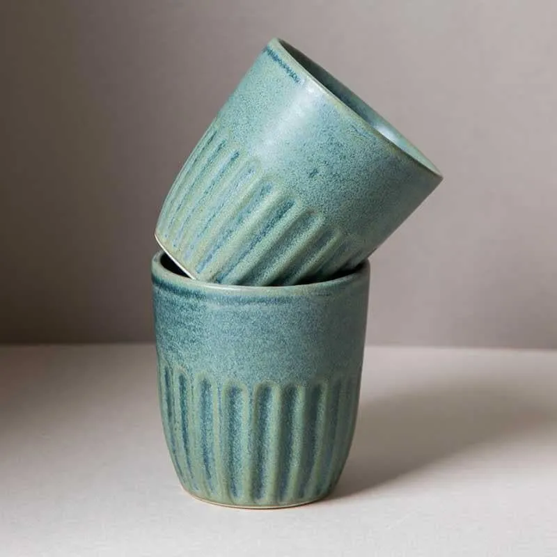 Artisan Earth Kulhad (Green) - Set Of Two media 3