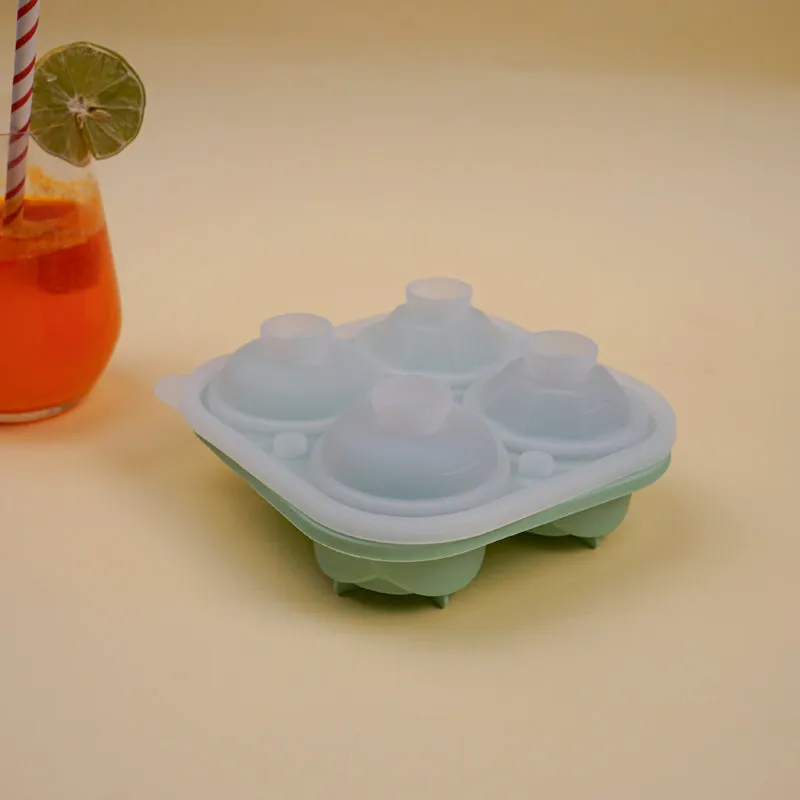 Rose Trio Silicone 4-Cube Ice Mould - Green media 5