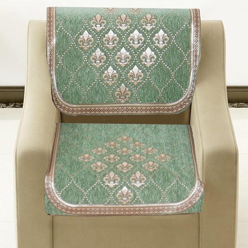 Nidha Sofa Cover (Green) - Set of Six media 4
