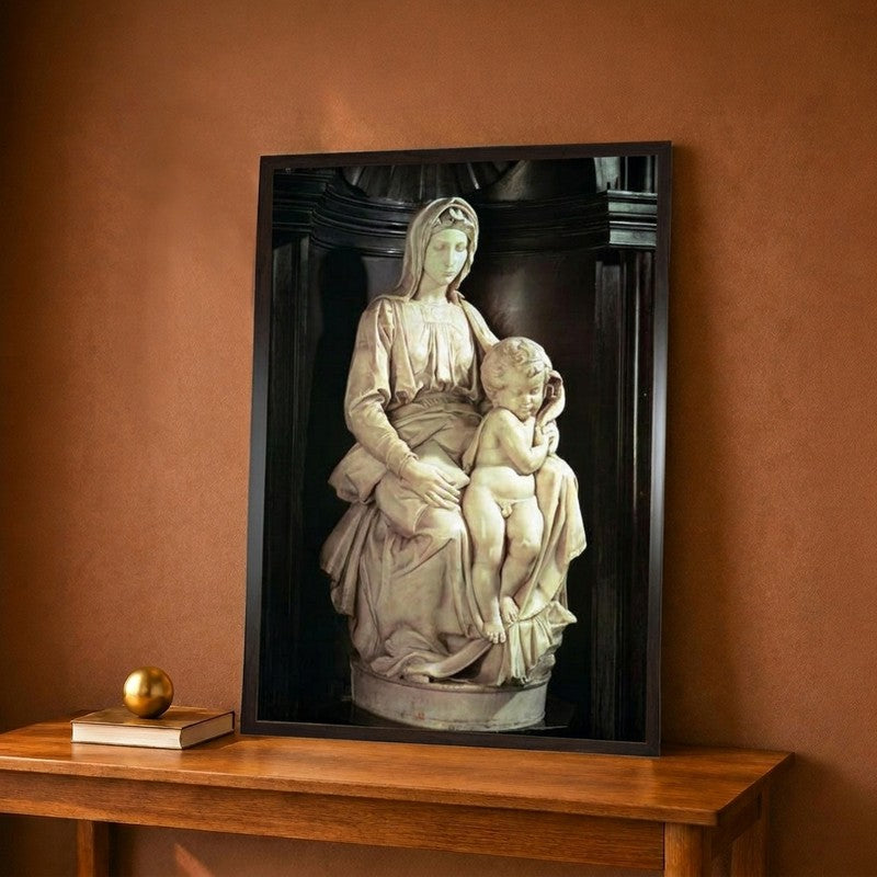 Madonna and Child Canvas Wall Painting - 9 x 12 Inches