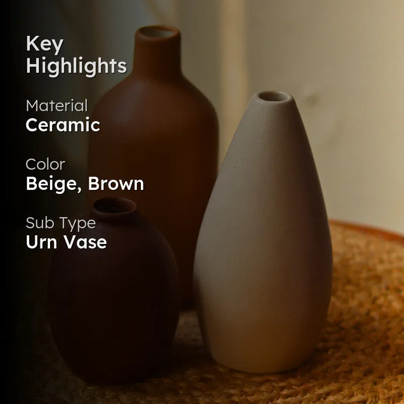 Earthia Ceramic Vase - Three Piece Set media 2