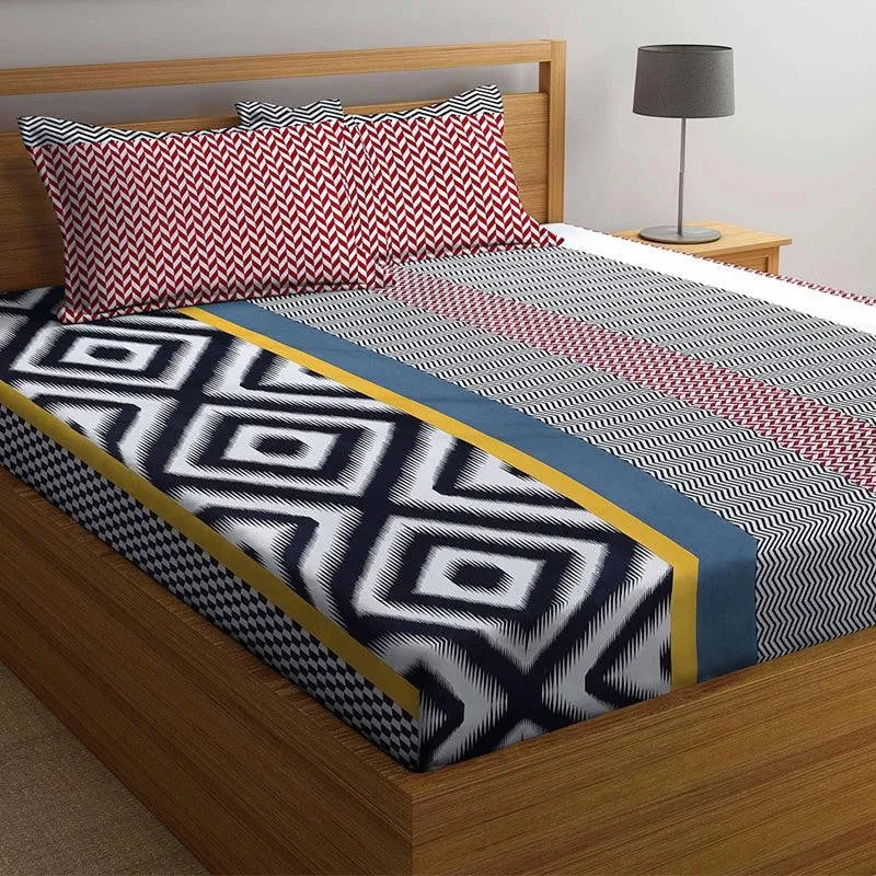 Shrevo Geometric Bedsheet - 150 GSM media 3