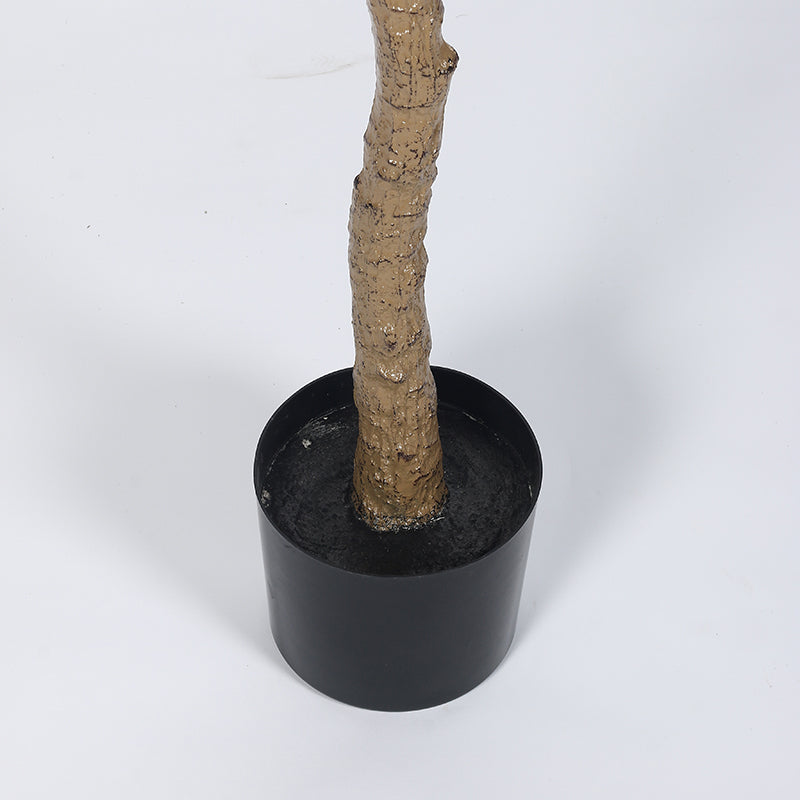 Calmyra Artificial Camellia Plant With Black Plastic Pot - 5 Feet media 7