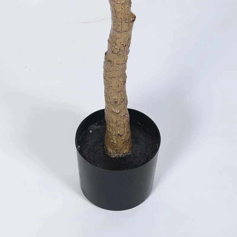 Calmyra Artificial Camellia Plant With Black Plastic Pot - 5 Feet media 7