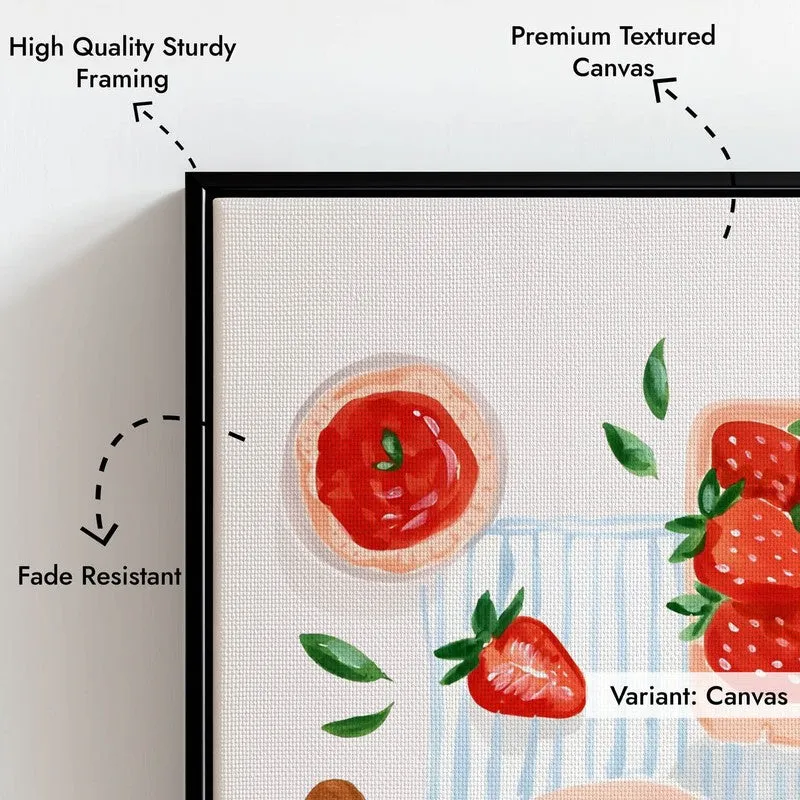 Berry Fusion Archival Canvas Wall Art - Black media 7