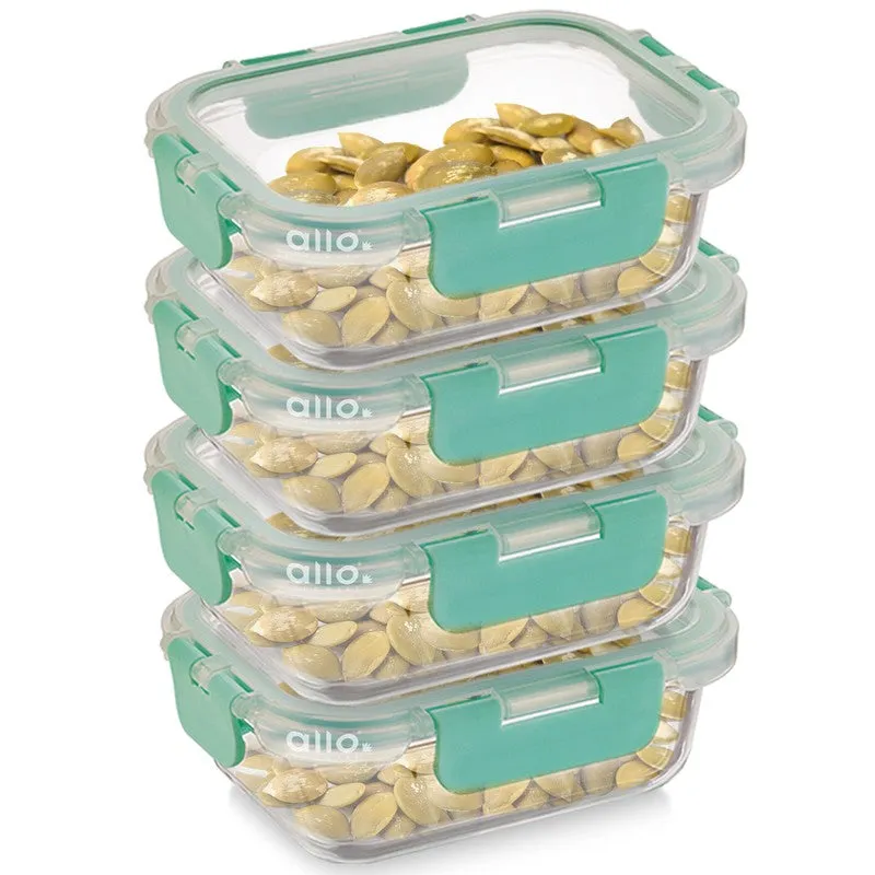 Zentro Leak Proof Glass Lunch Box (185 mL Each) - Set Of Four media 4