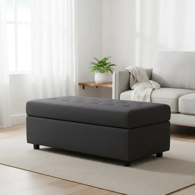 Zaviro Nuvia Ottoman - Grey media 1