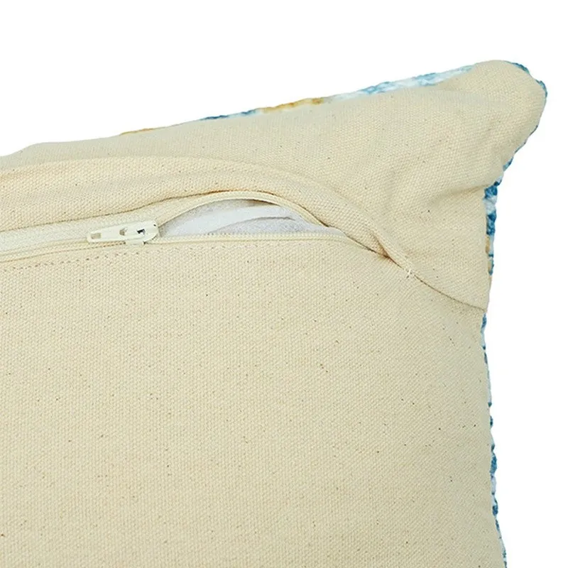 BlossomTrail Cushion Cover (Blue) - Set Of Five media 6