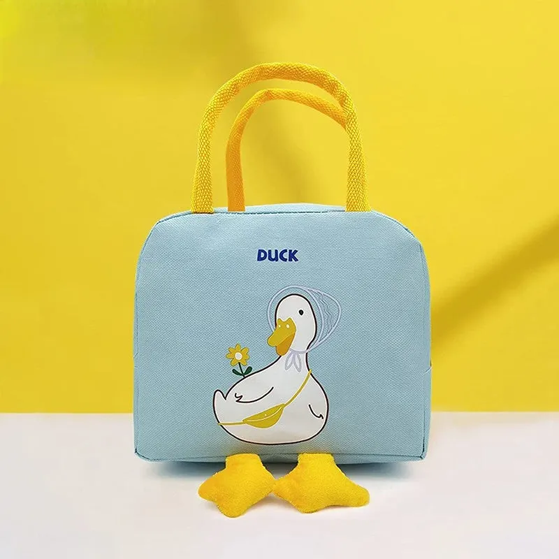 Duck Charm Oxford Lunch Bag - Blue media 1