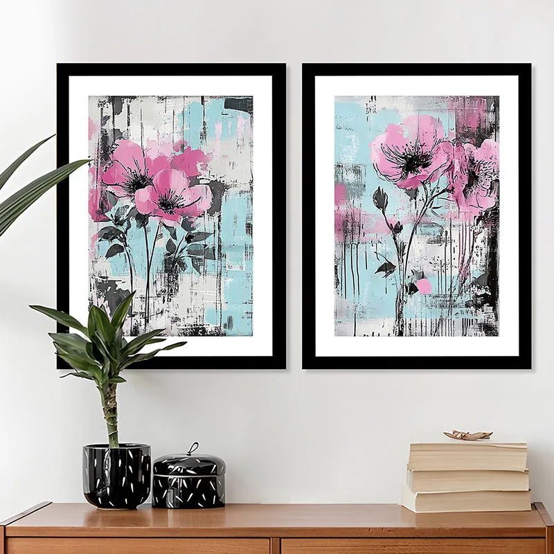 Pink Poppy Dreams Wall Art With Frame - Set Of Two media 5