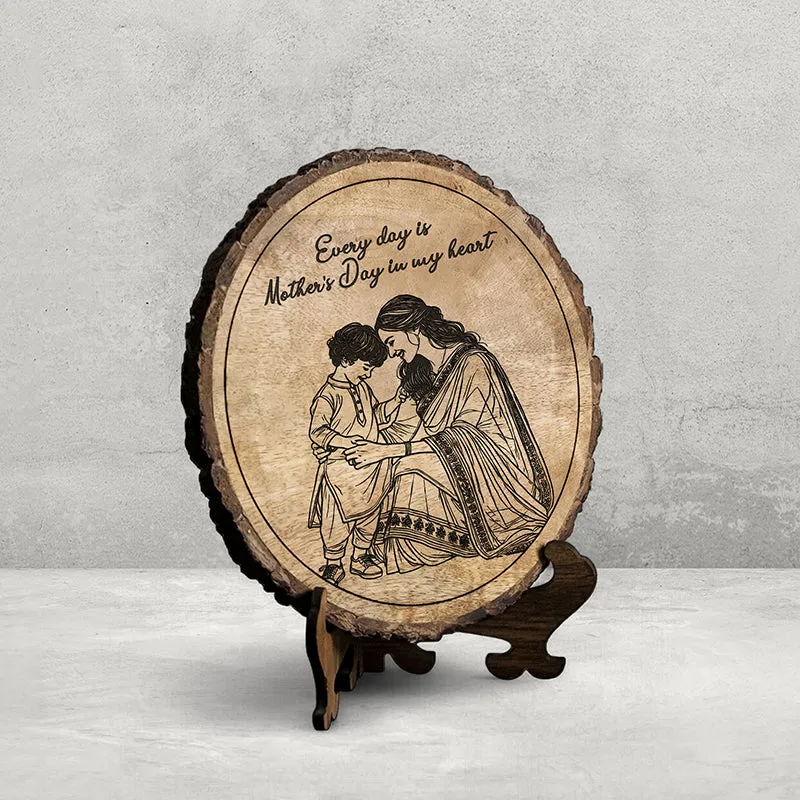Every Day Is Mother's Day Wood Showpiece - Round media 3