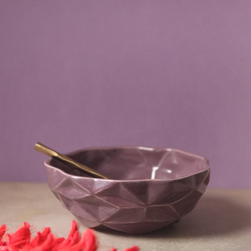 Noemi Ceramic Snack Bowl (Purple) - 300 mL - 300 ML