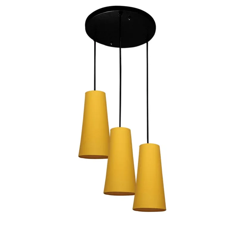 Nordic Neutral Triple Metal Ceiling Lamp - Yellow media 4
