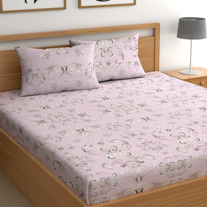 Pastel Bloom Tapestry Floral Microfiber Microfiber Bedsheet - 150 GSM media 1