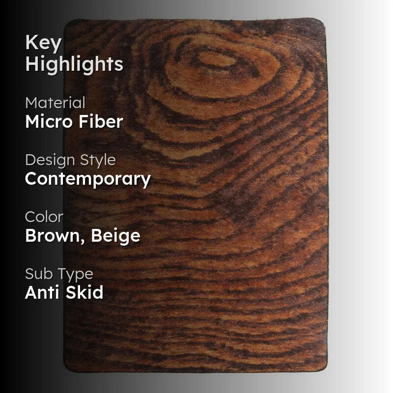 Arvian Abstract Micro Fiber Area Rug - Brown,Beige media 2