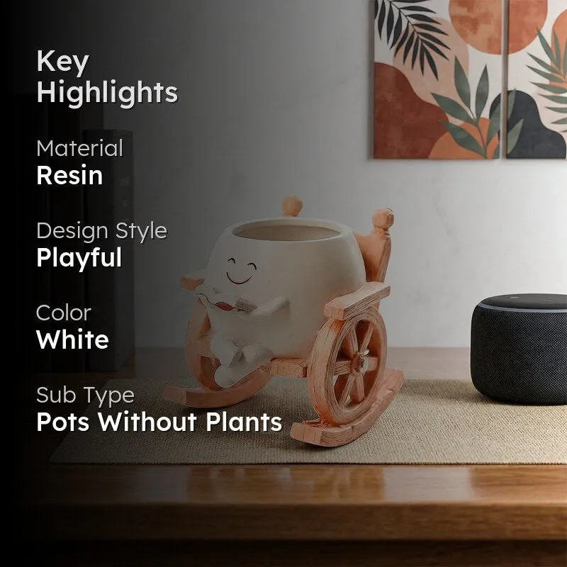 Rocking Chair Resin Planter media 2