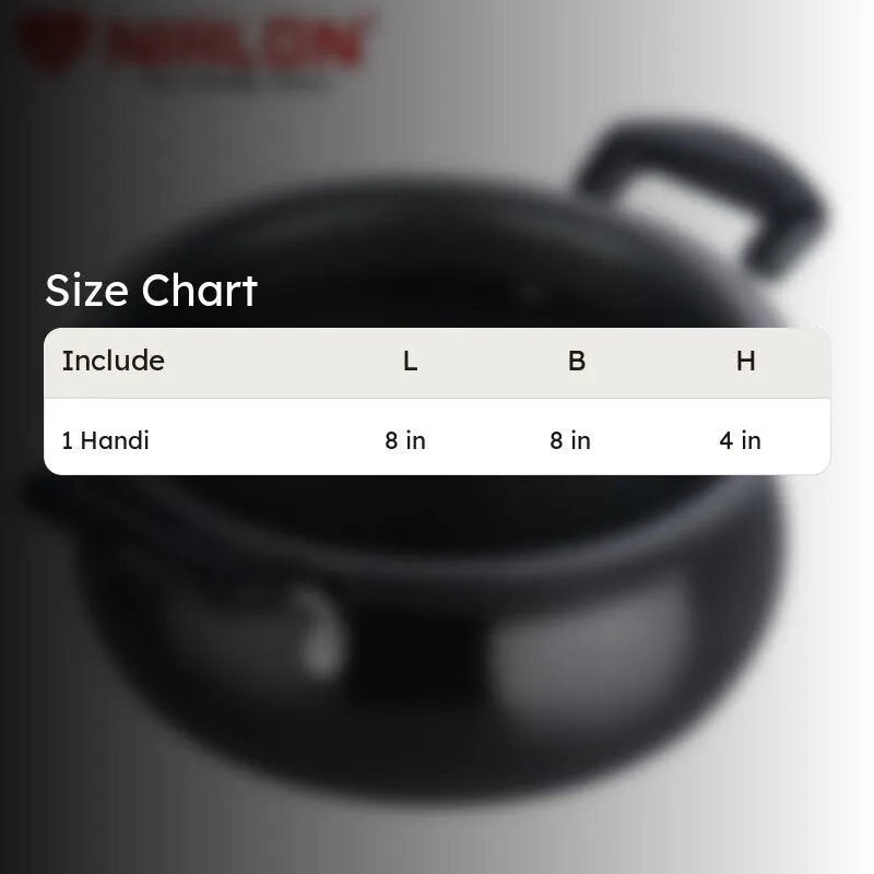 Nirlon Hard Anodized Handi - 2200 mL/7 Inches media 7