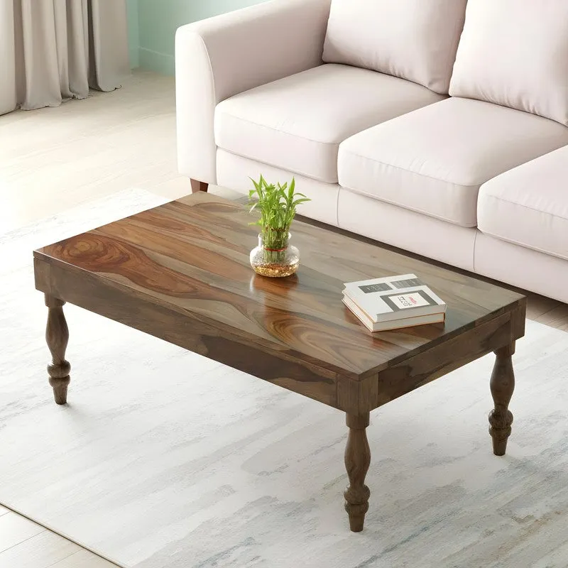 Zynex Sheesham Wooden Center Table - Dark Brown media 3