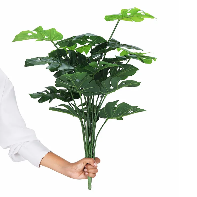 Infinita Artificial Monstera With Black Plastic Pot - 3 Feet media 4