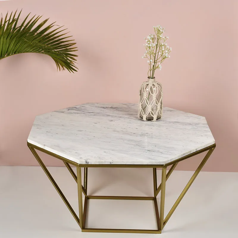 Marbihex I Marble & Iron Side Table media 3