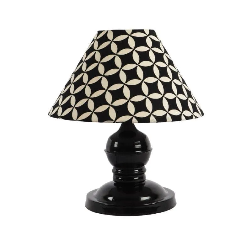 Tatania Avalon Fabric Table Lamp - Black,White media 4