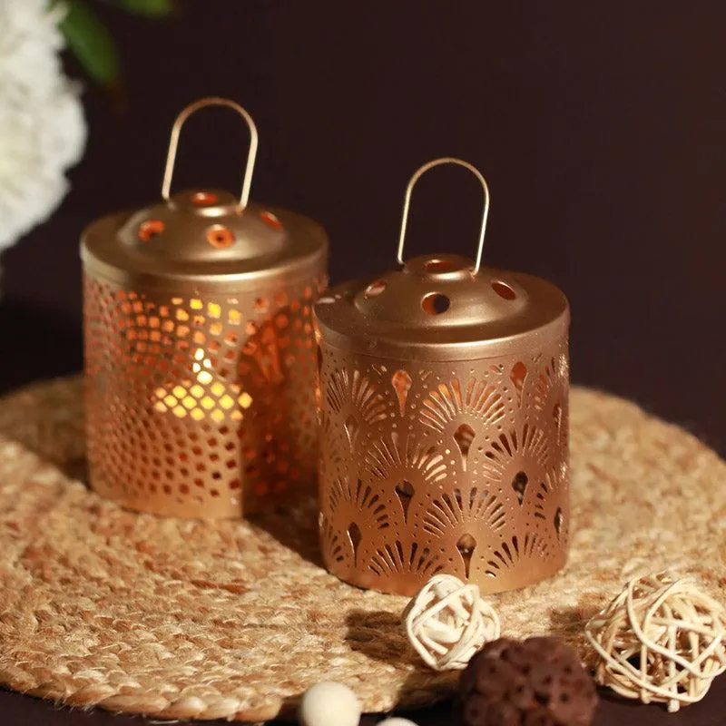 Eba Lantern Tealight Candle Holder - Set Of Two media 1