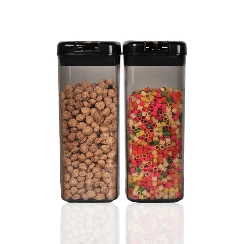 Snaplock Store Aura Air Tight Container (Black/1500 mL Each) - Set of Two media 3