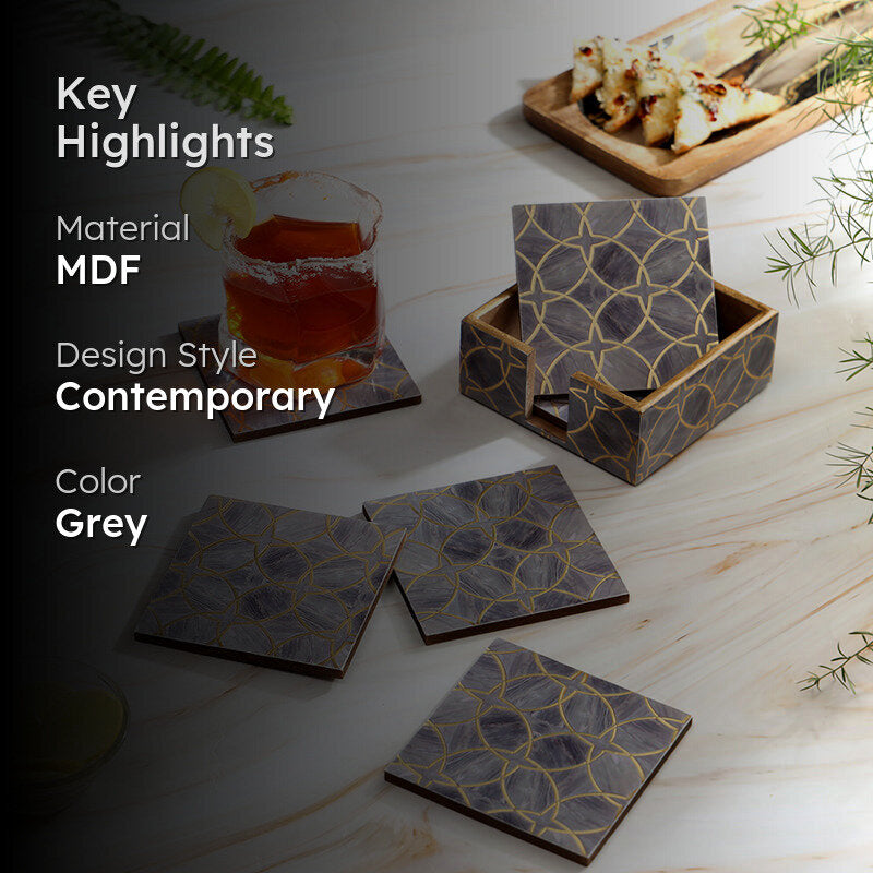 Patterned Muse Coaster - Seven Piece Set media 2