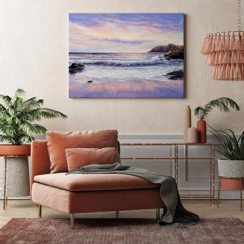 Tranquil Ocean Sunset Canvas Wall Painting media 3