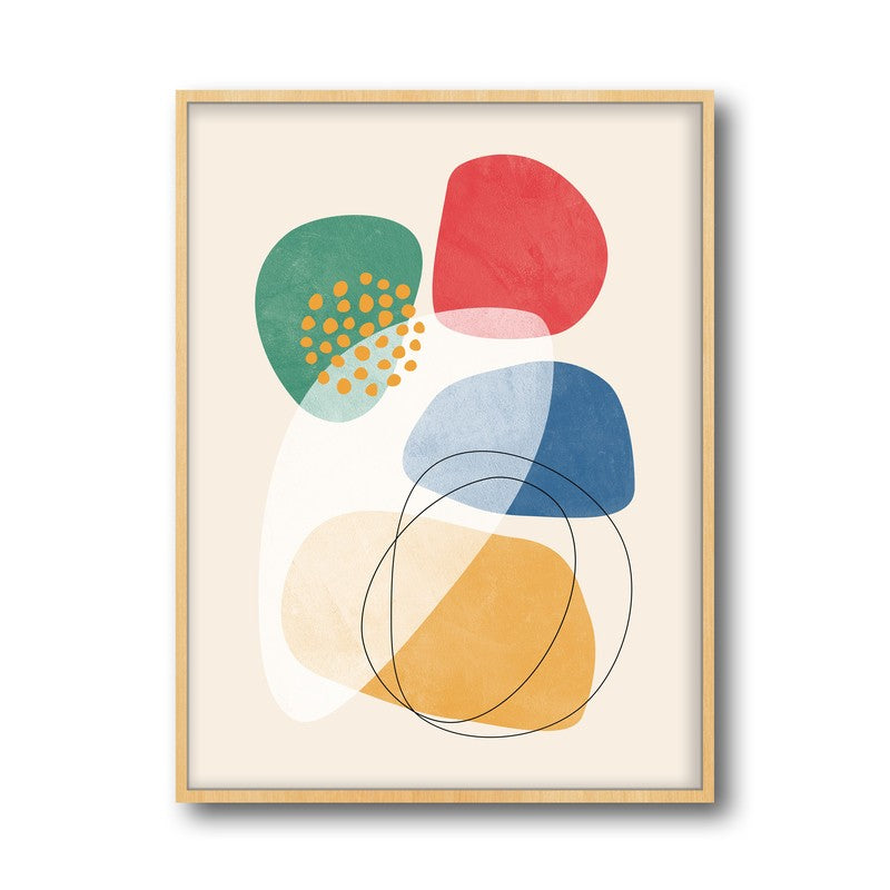 Burst Of Summer Framed Canvas Archival Canvas Wall Painting - Natural Brown Frame media 4