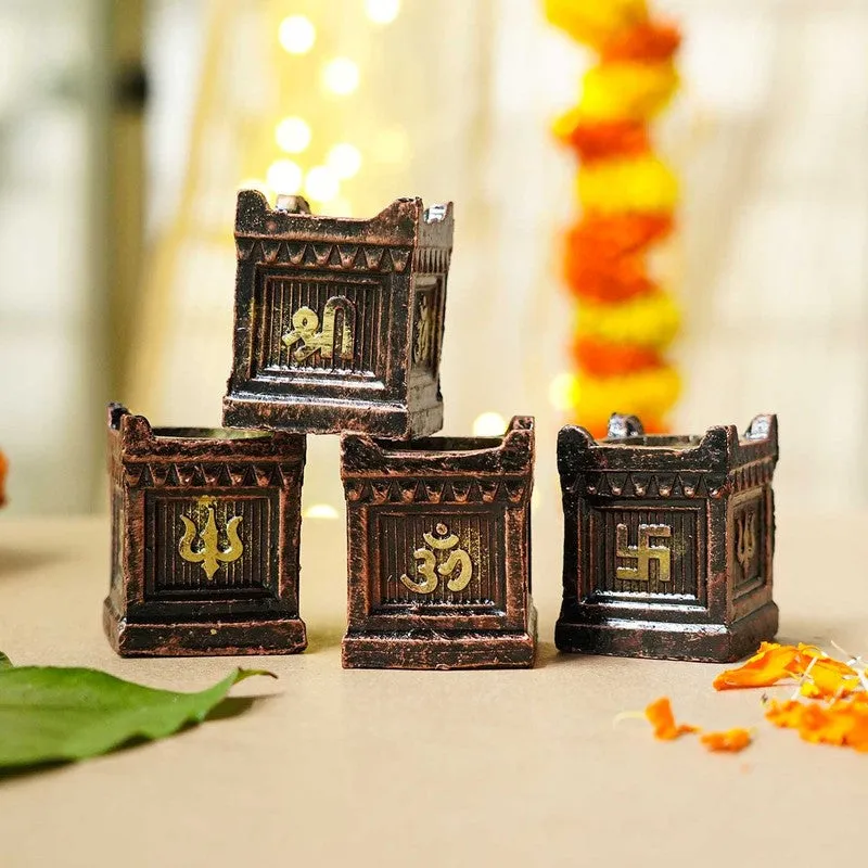 Tulsi Tea Light Holder - Set Of Four media 9