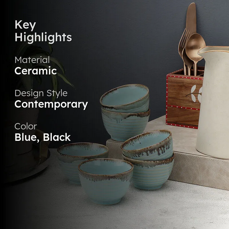 Casablanca Ceramic Snack Bowl (150 mL) - Set Of Six media 2
